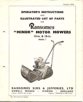 old machinery manuals, diagrams, parts lists, adverts, brochures